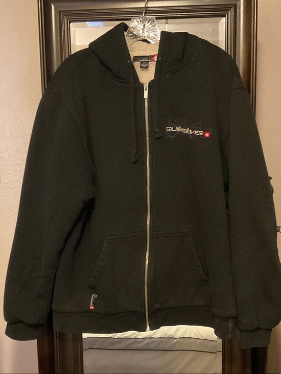 Quiksilver Other - Quiksilver Black Zip-Up Hoodie Jacket